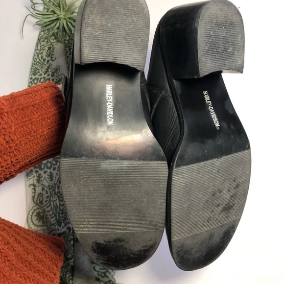 Harley Davidson Clogs Slip on Heel Studded Leather - Picture 6 of 8